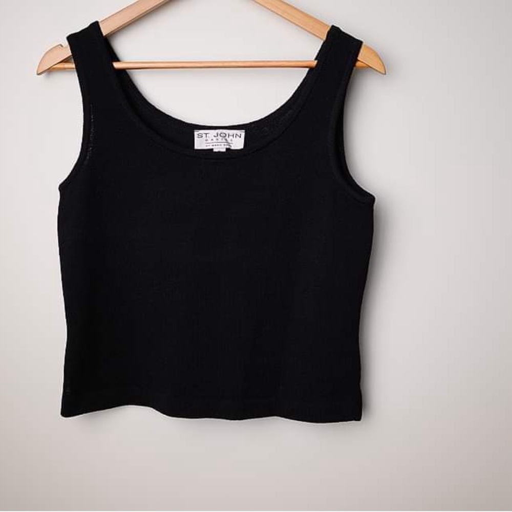St. John Basics Knit Cropped Tank size petite p medium